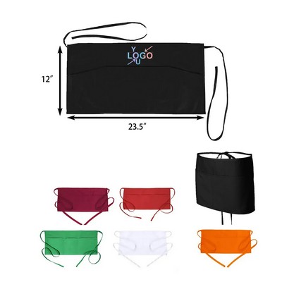 Three Pocket Server Apron for Waitstaff