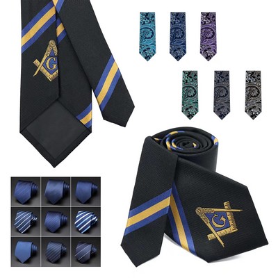 Custom Logo Woven Micro Fiber Adult Neck Tie