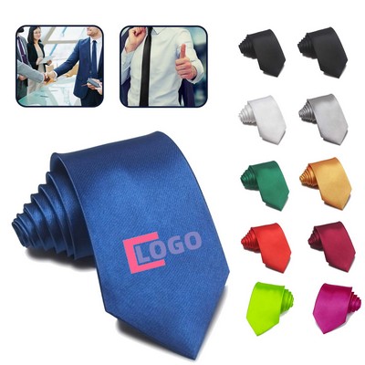 Hotel promotion Solid Satin Pure Color Ties