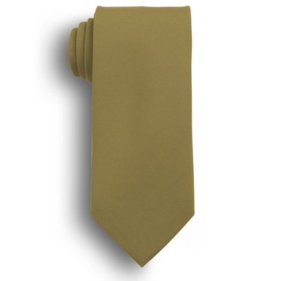 57" Khaki Beige Polyester Poplin Uniform Tie