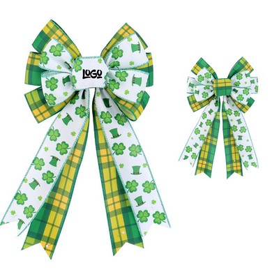 St. Patrick's Day Clover Bow Tie Decoration