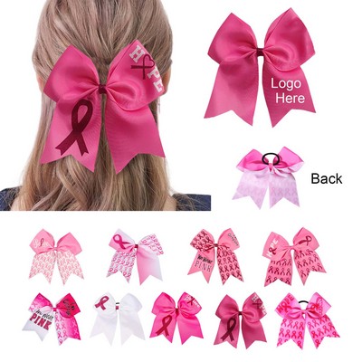 International Red Ribbon Week Large Pink Bow Tie W/ Ponytail