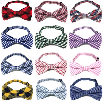 Custom Cotton Pre-tied Children Bowtie Bow Ties for Kids
