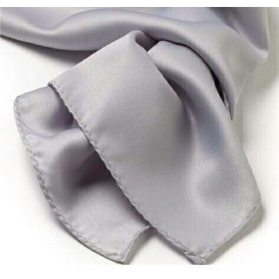 Light Grey Polyester Satin Scarf - 30"x30"